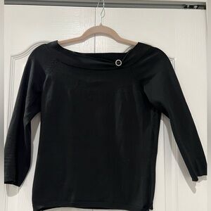 Ann Taylor 75% Silk 25% Nylon Black Sweater
